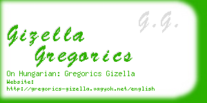 gizella gregorics business card